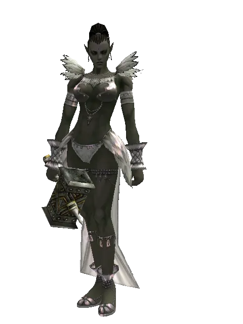 Big Hammer on a female Orc mystic, front view
