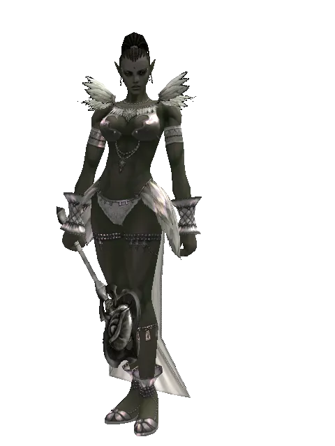 Bonebreaker on a female Orc mystic, front view