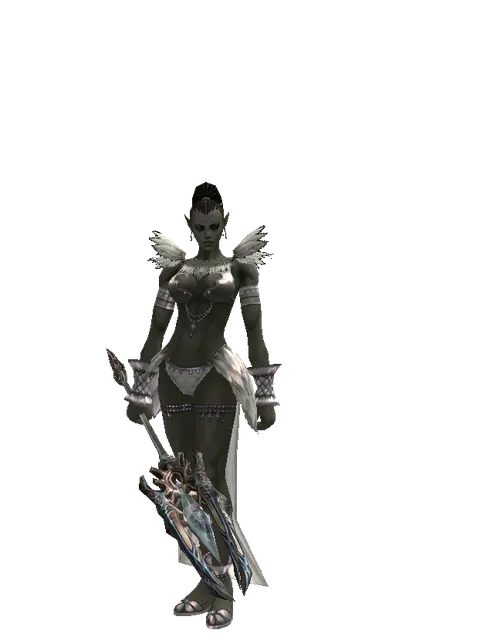 Cabrio's Hand on a female Orc mystic, front view