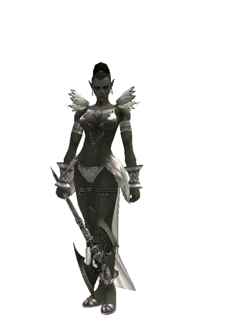 Deadman's Glory on a female Orc mystic, front view