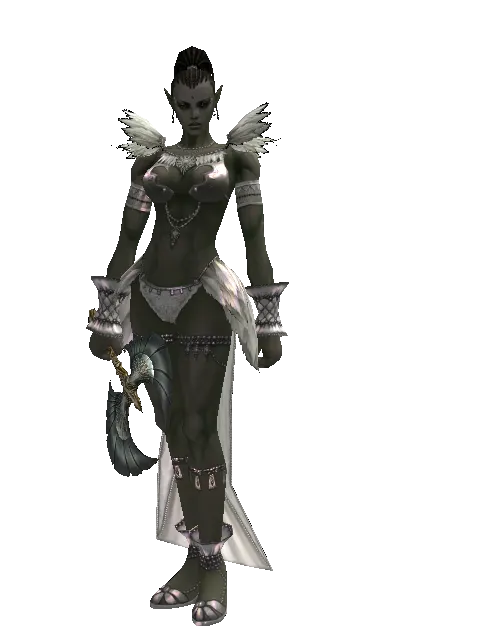 Elysian on a female Orc mystic, front view