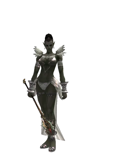 Icarus Hall on a female Orc mystic, front view