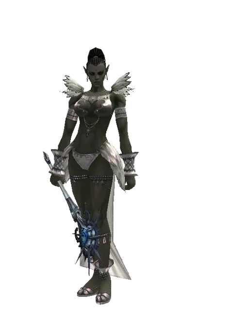 Spiritual Eye on a female Orc mystic, front view
