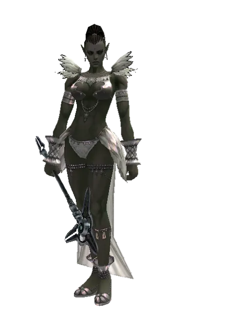 Stick of Eternity on a female Orc mystic, front view