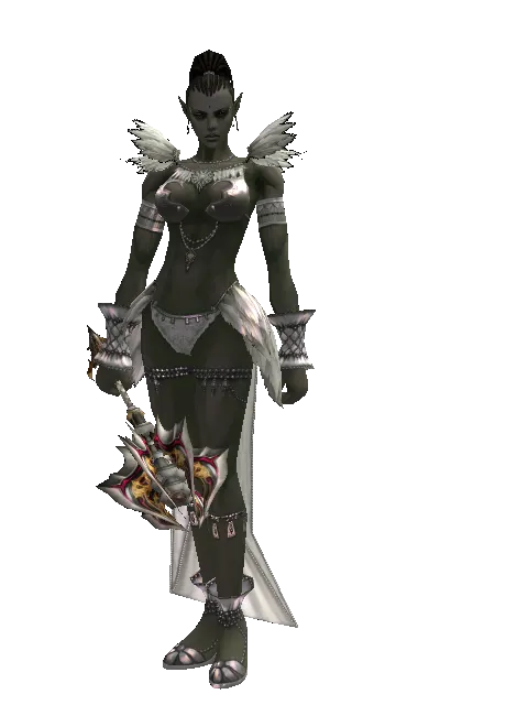 Vesper Blunt on a female Orc mystic, front view