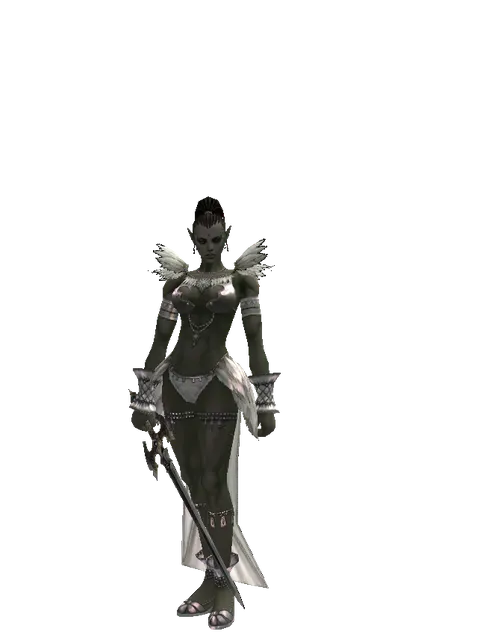 Keshanberk on a female Orc mystic, front view