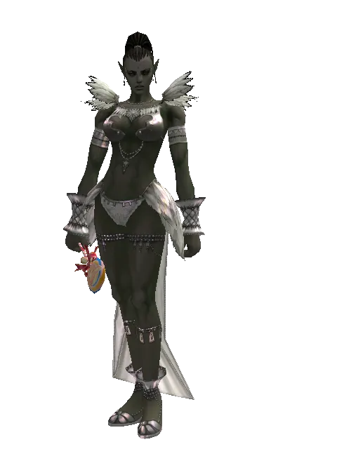 Pig Lollipop on a female Orc mystic, front view