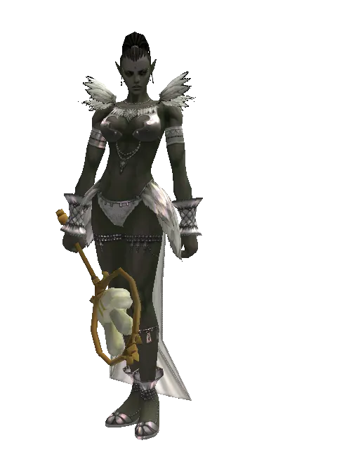 Scissors Stick - 30-day limited period on a female Orc mystic, front view