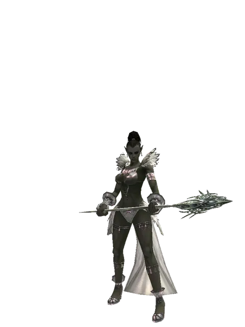 Branch of the Mother Tree on a female Orc mystic, front view