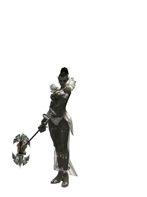 Dynasty Crusher on a female Orc mystic, front view