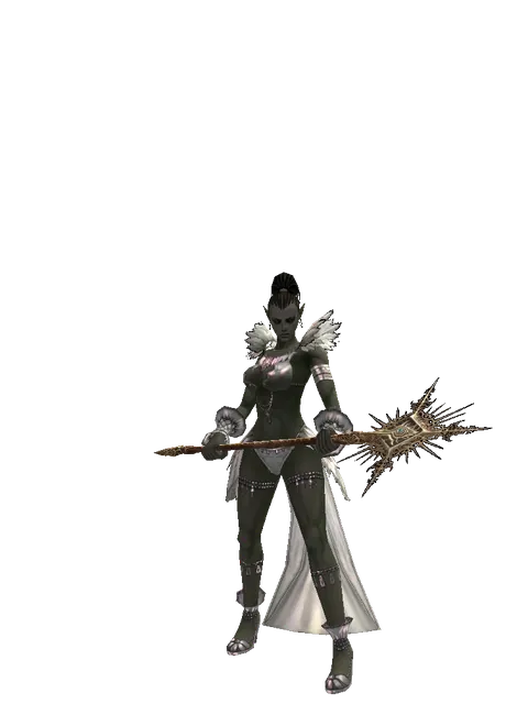 Imperial Staff on a female Orc mystic, front view
