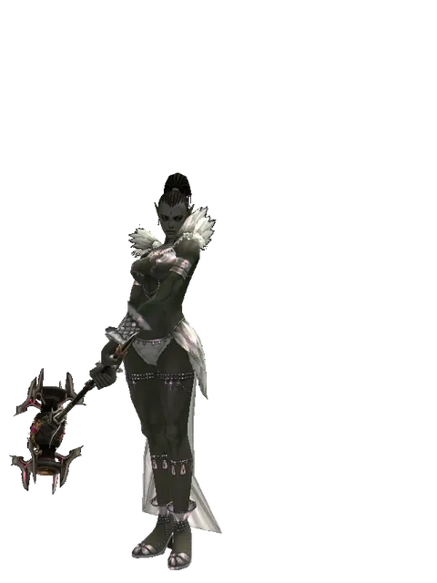Vesper Crusher on a female Orc mystic, front view