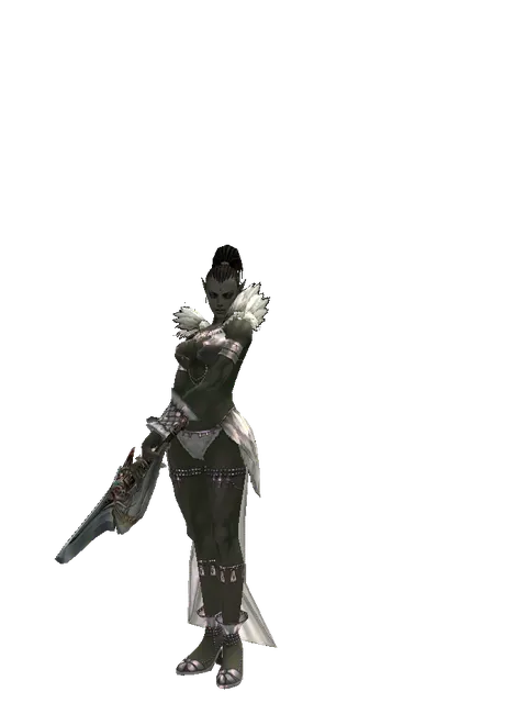 Dynasty Blade on a female Orc mystic, front view