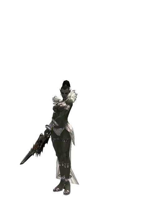 Icarus Heavy Arms on a female Orc mystic, front view