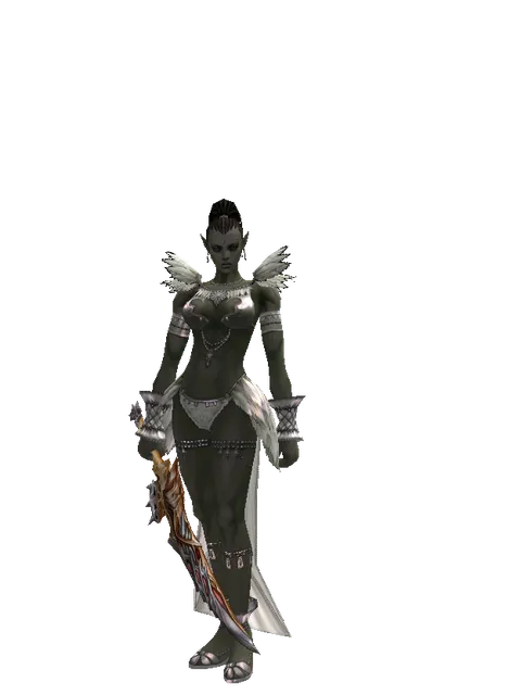 Themis' Tongue on a female Orc mystic, front view