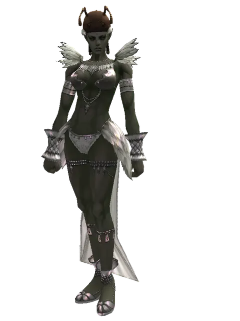 Ant Hat on a female Orc mystic, front view