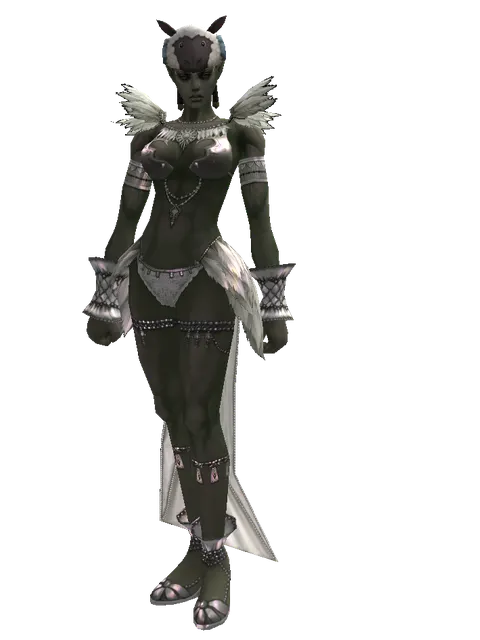 Black Sheep Hat on a female Orc mystic, front view