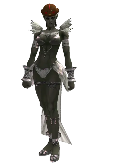 Chicken Hat (?) on a female Orc mystic, front view