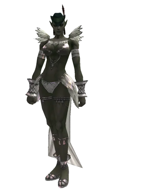 Dapper Cap on a female Orc mystic, front view
