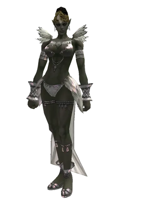 Goddess Circlet on a female Orc mystic, front view