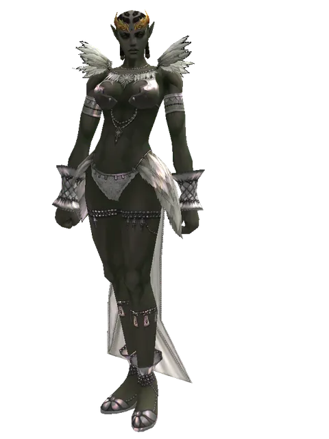 Golden Circlet of Redemption on a female Orc mystic, front view