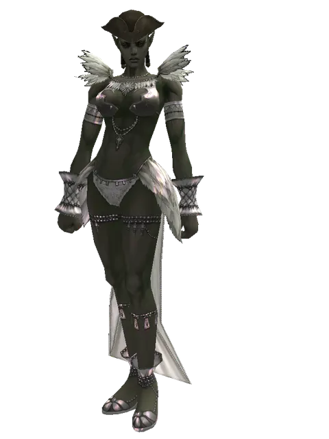 Leather Cap on a female Orc mystic, front view