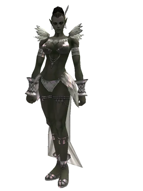 Little Angel Wings on a female Orc mystic, front view