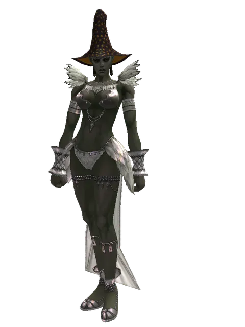 Magic Hat (?) on a female Orc mystic, front view