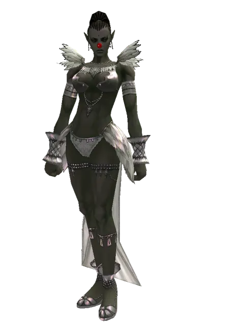 Nose of Rudolph (?) on a female Orc mystic, front view