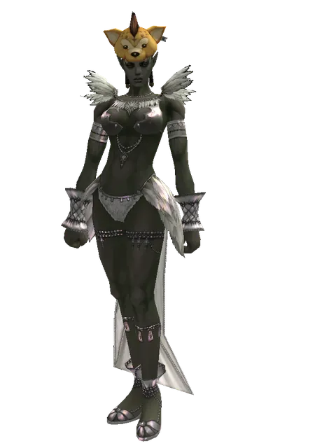 Ol Mahum Hat on a female Orc mystic, front view
