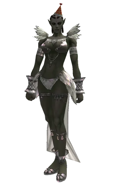 Party Hat on a female Orc mystic, front view