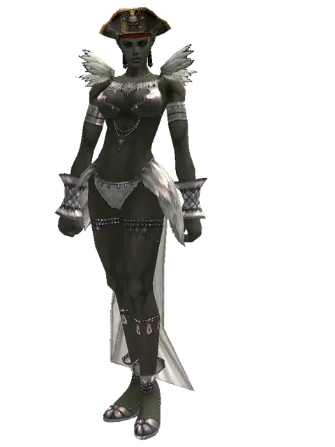 Pirate Hat on a female Orc mystic, front view