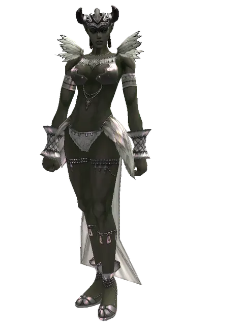 Purple Viking Circlet on a female Orc mystic, front view