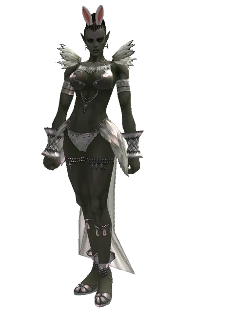 Rabbit Ears on a female Orc mystic, front view