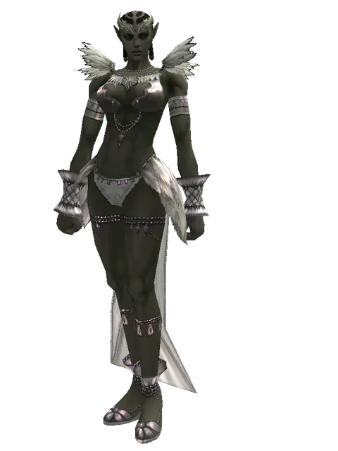 Silver Circlet of Salvation on a female Orc mystic, front view