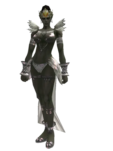 Gludio Circlet of the Sage (?) on a female Orc mystic, front view