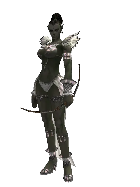 Apprentice Adventurer's Bow on a female Orc mystic, front view
