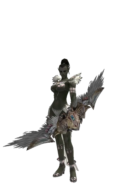 Dynasty Bow on a female Orc mystic, front view