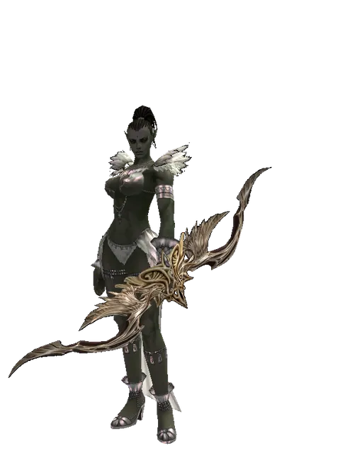 Infinity Bow on a female Orc mystic, front view