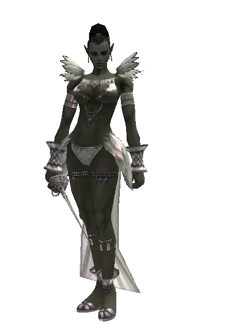 Cursed Maingauche on a female Orc mystic, front view