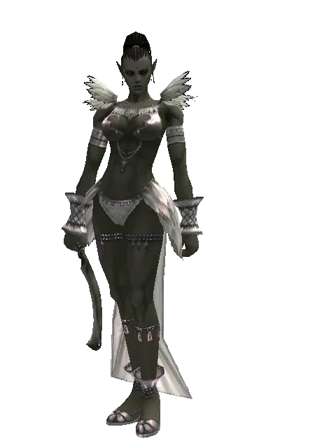 Kukuri on a female Orc mystic, front view