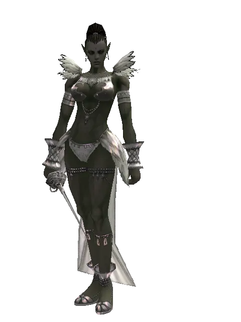 Maingauche on a female Orc mystic, front view