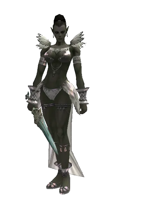 Naga Storm on a female Orc mystic, front view