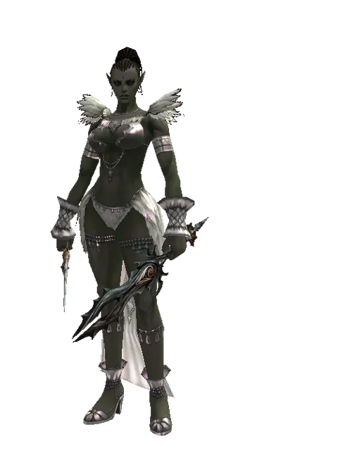 Icarus Stinger*Soul Seperator on a female Orc mystic, front view