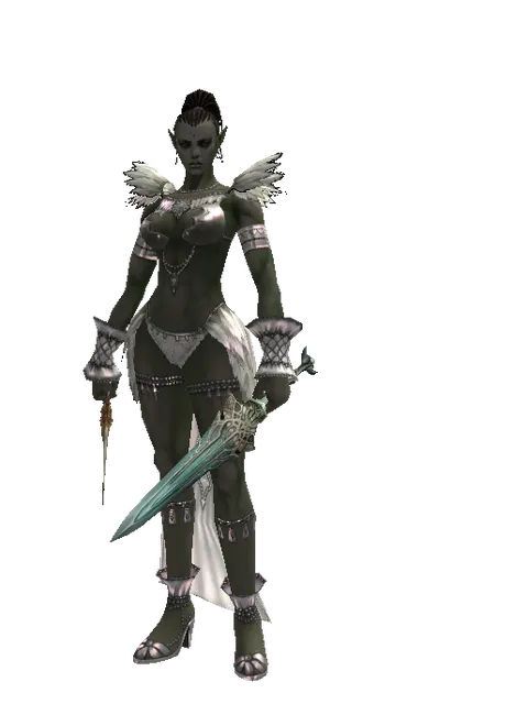 Vesper Dagger*Naga Storm on a female Orc mystic, front view
