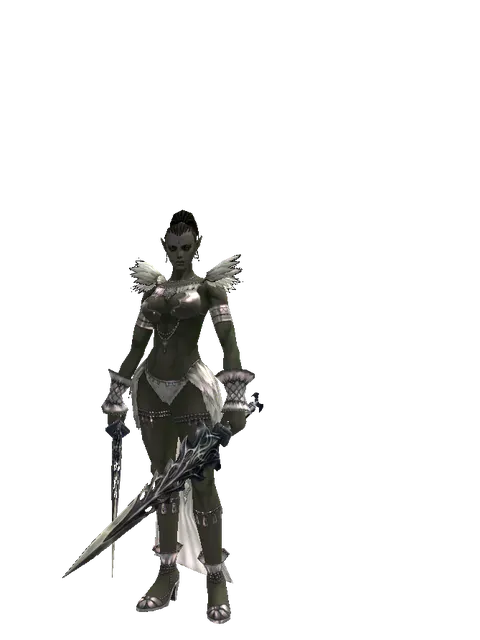 Damascus*Damascus on a female Orc mystic, front view