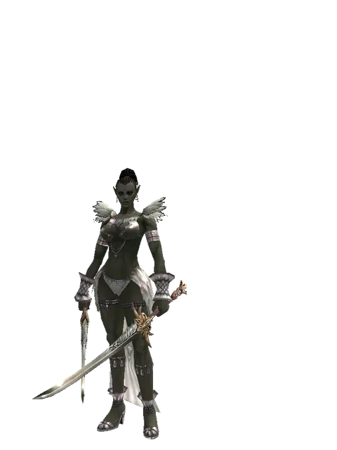 Infinity Wing on a female Orc mystic, front view