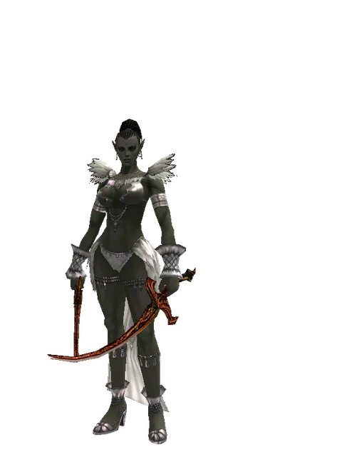 Shamshir*Shamshir on a female Orc mystic, front view