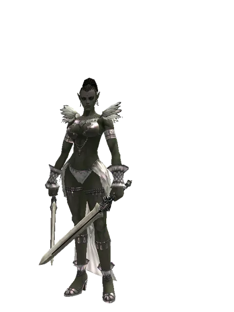 Spirit Sword*Spirit Sword on a female Orc mystic, front view