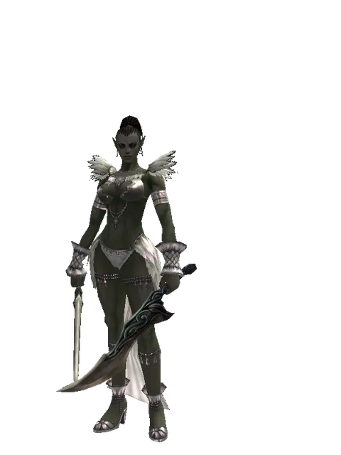 Spirit Sword*Sword of Limit on a female Orc mystic, front view